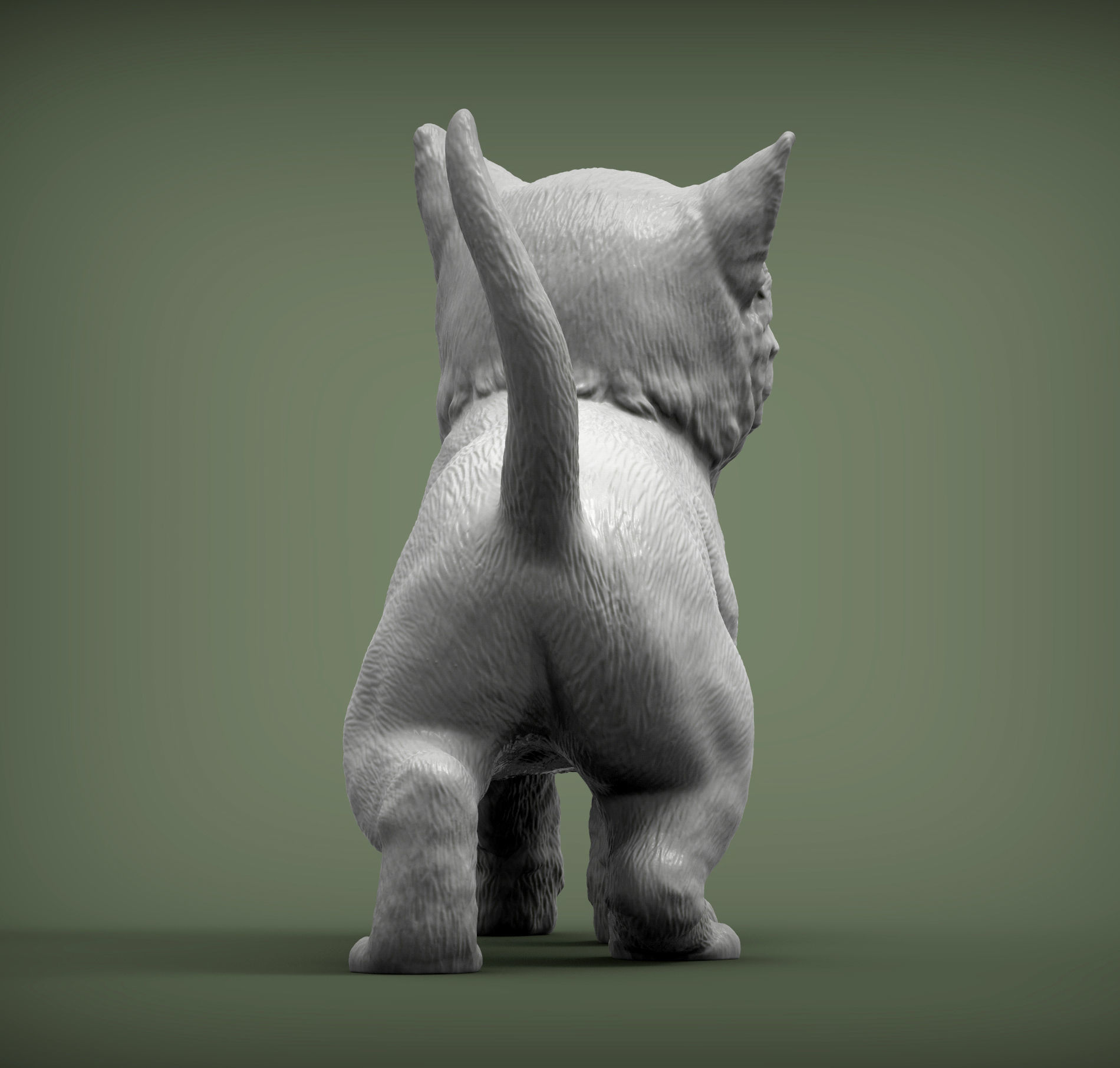 kitty  3D print model_5