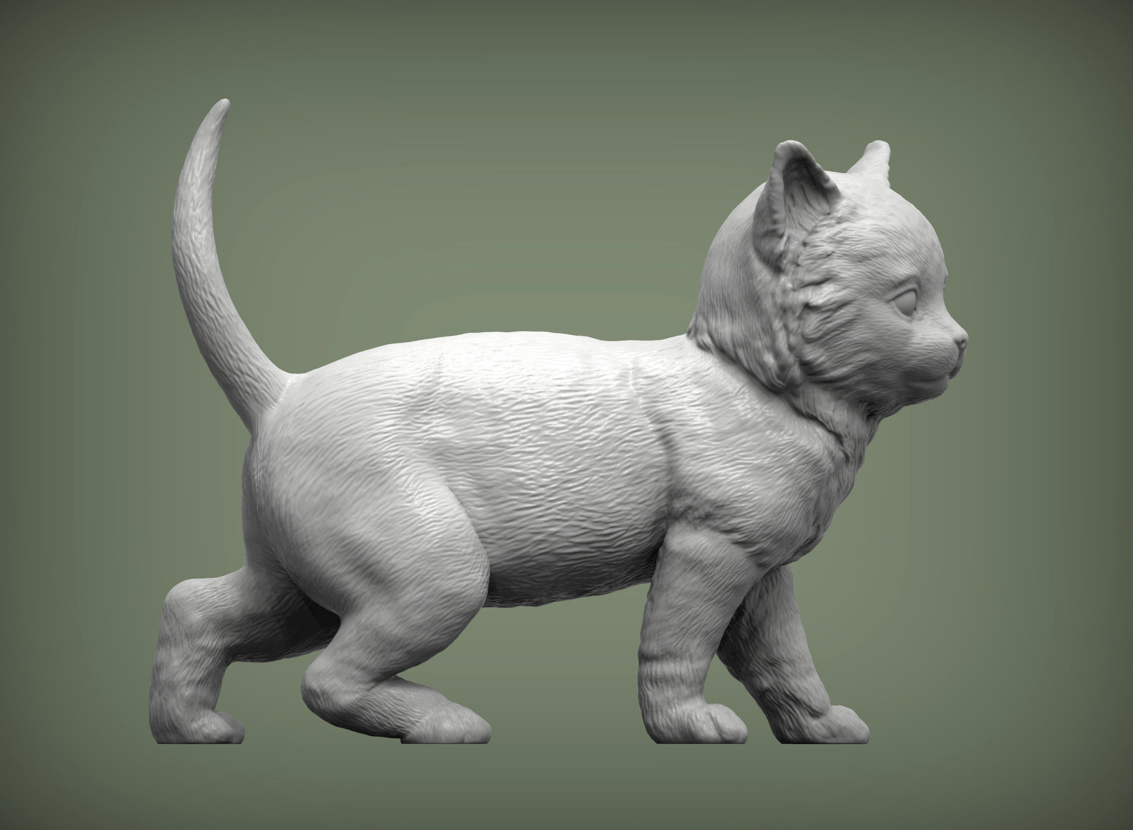 kitty  3D print model_4