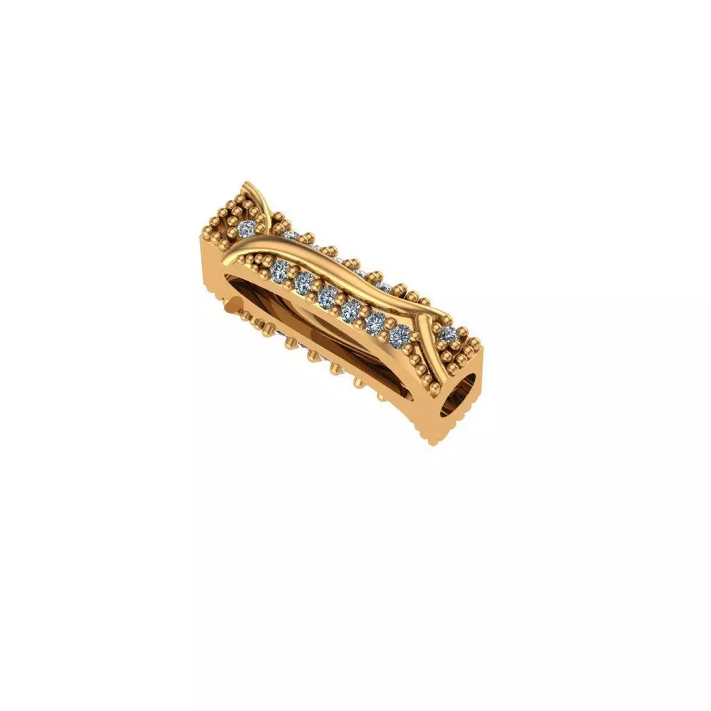 Jewelry gold ring with diamonds 3D print model