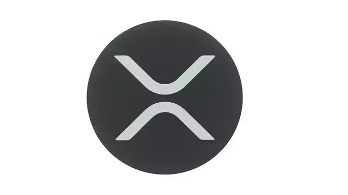 Ripple XRP Coin Cryptocurrency Logo V2 3D Model