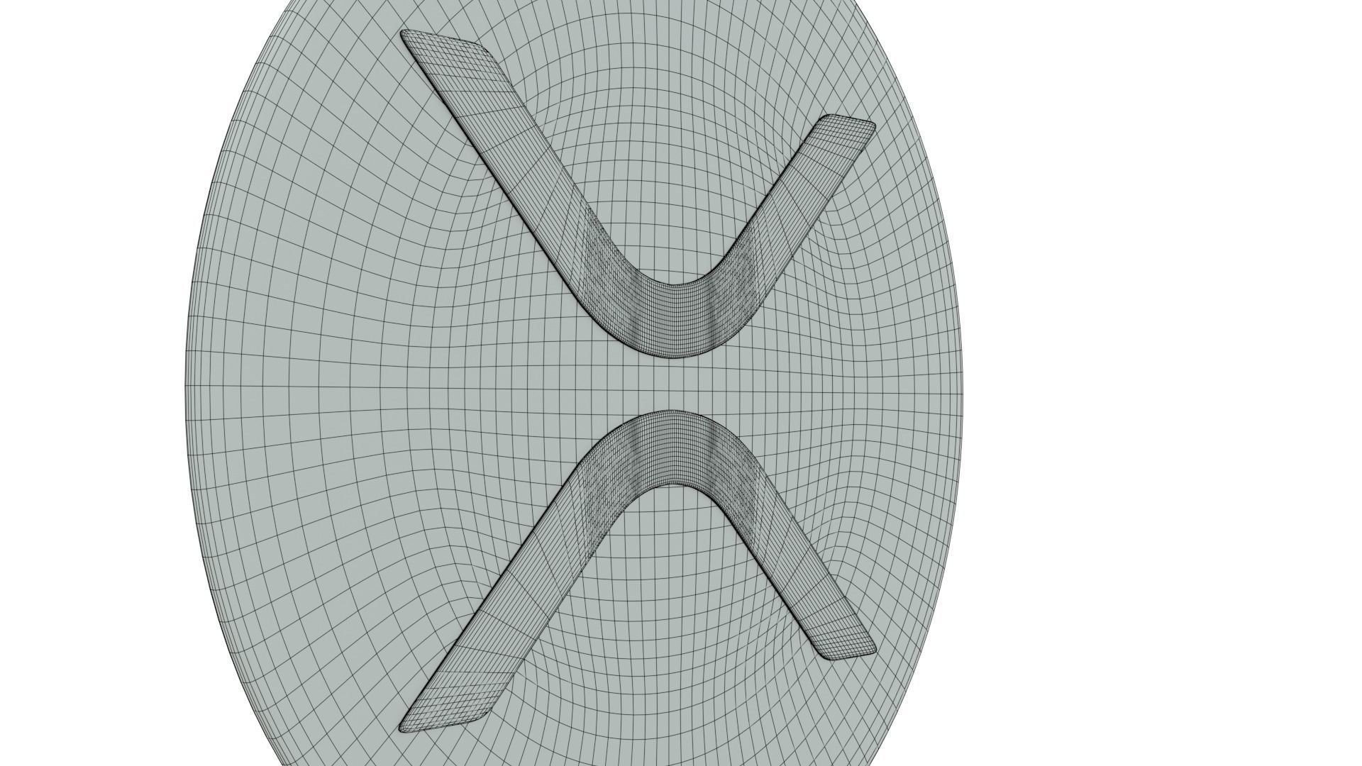 Ripple XRP Coin Cryptocurrency Logo V2 3D Model 3D model | CGTrader