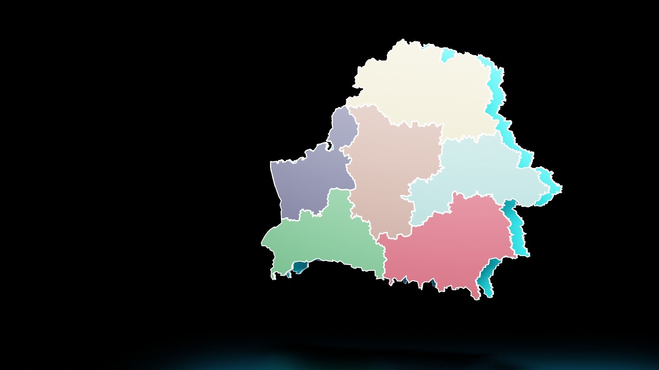 BELARUS POLITICAL MAP LAYOUT  Low-poly 3D model_17
