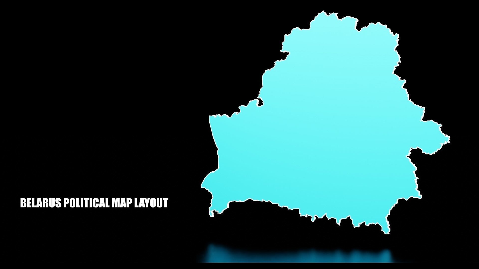 BELARUS POLITICAL MAP LAYOUT  Low-poly 3D model_2