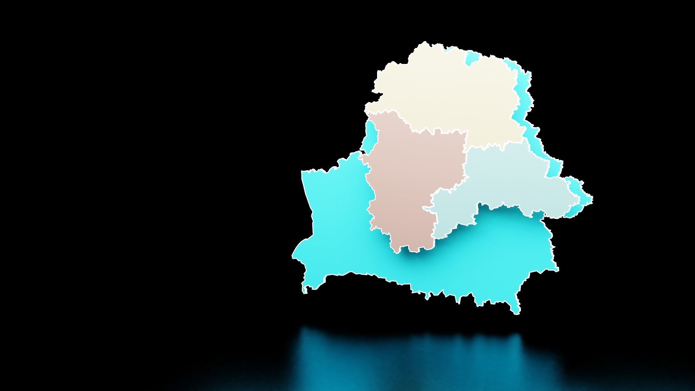 BELARUS POLITICAL MAP LAYOUT  Low-poly 3D model_18