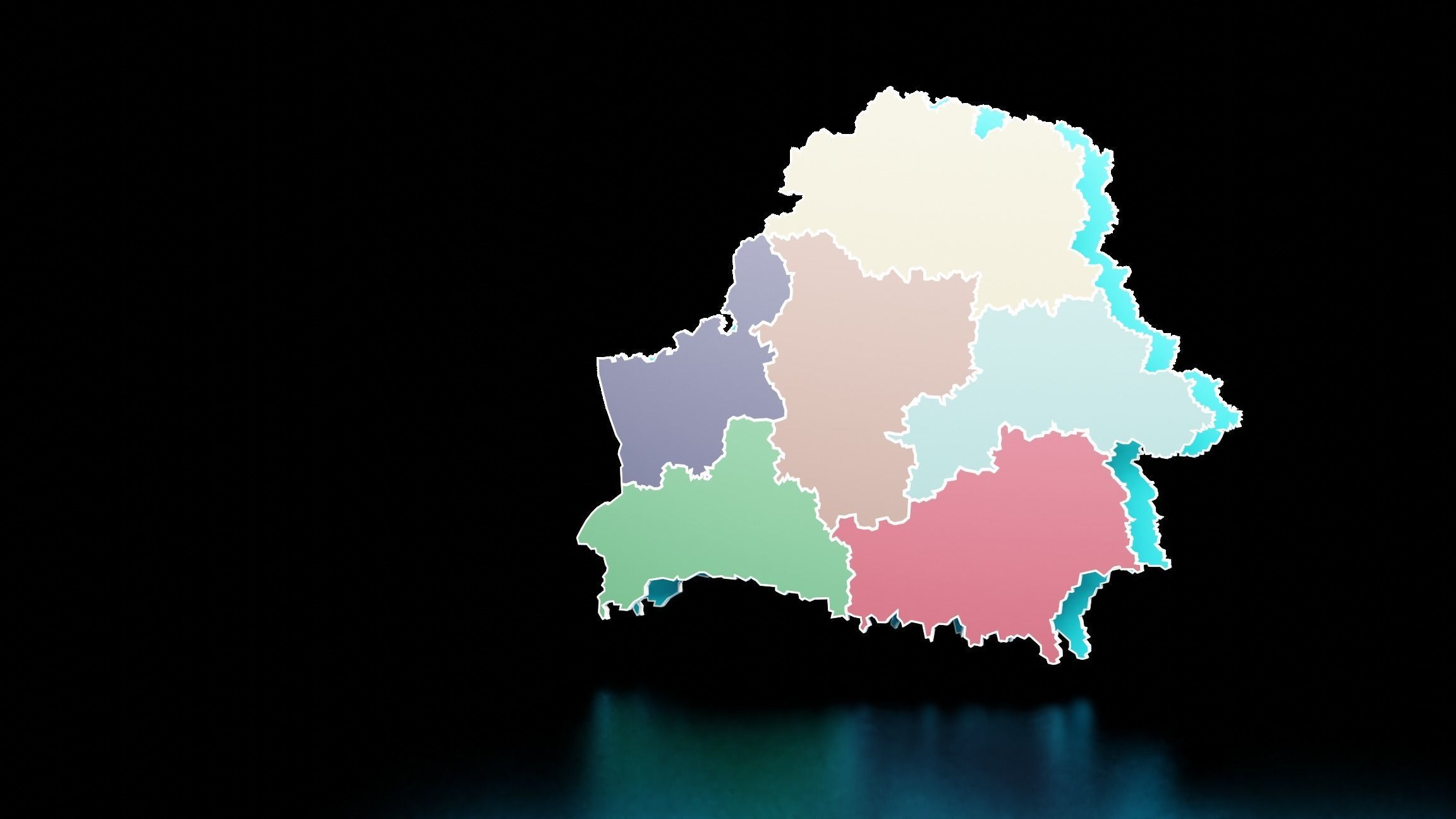 BELARUS POLITICAL MAP LAYOUT  Low-poly 3D model_16