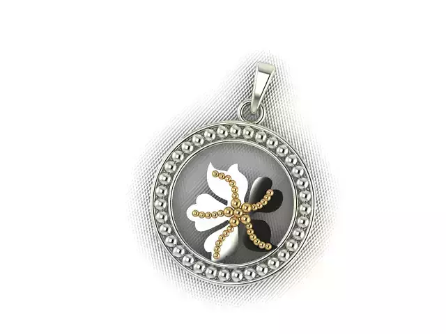 Round Shaped Flower Pendant 3D print model