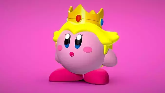 Princess Peach Kirby - 3D print 3D print model