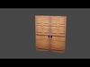 the door wooden Low-poly 3D model_1