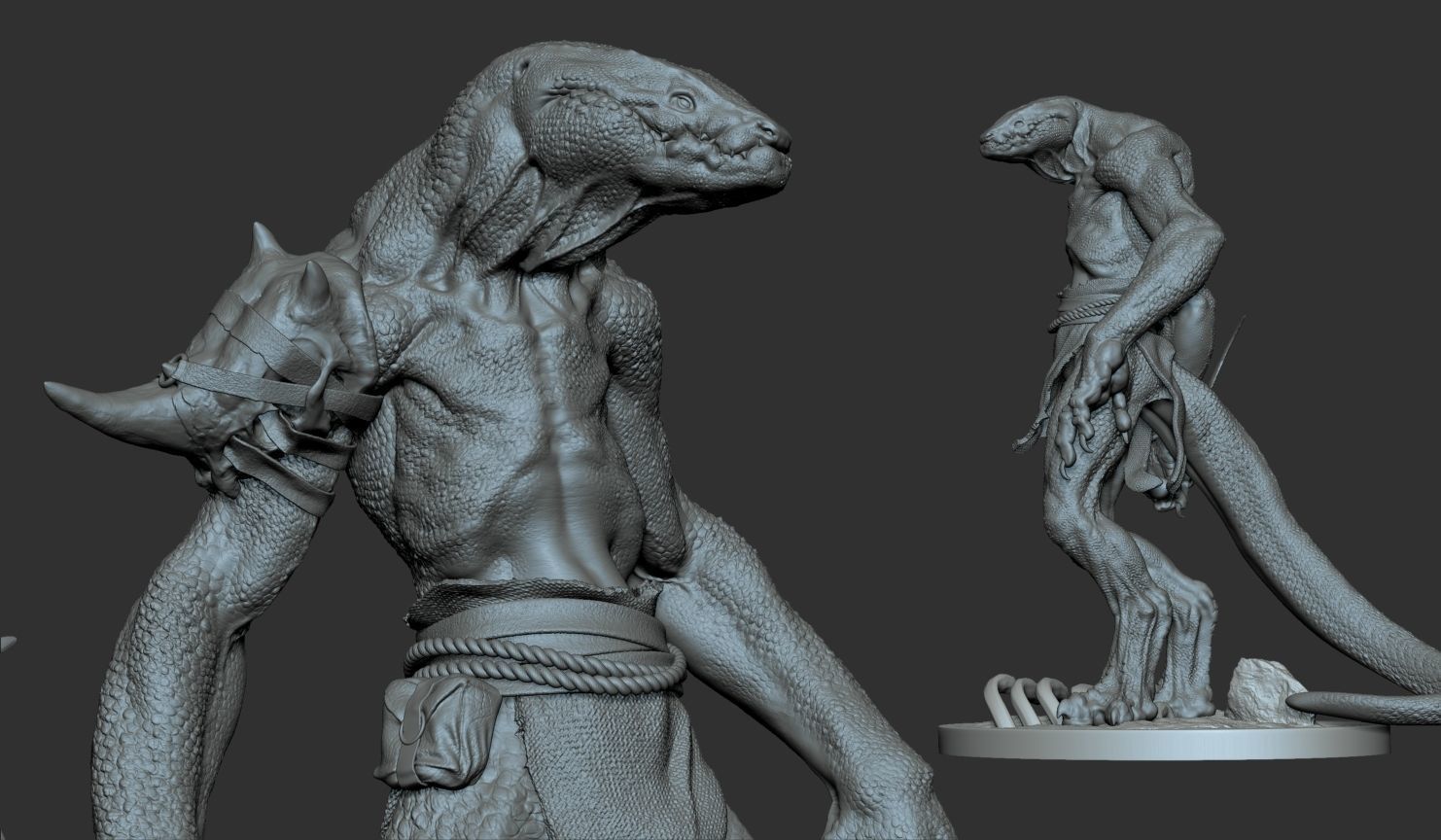 Lizardman - Presupported 3D model_3