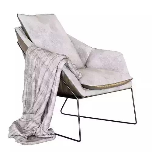 High quality chair with plaid