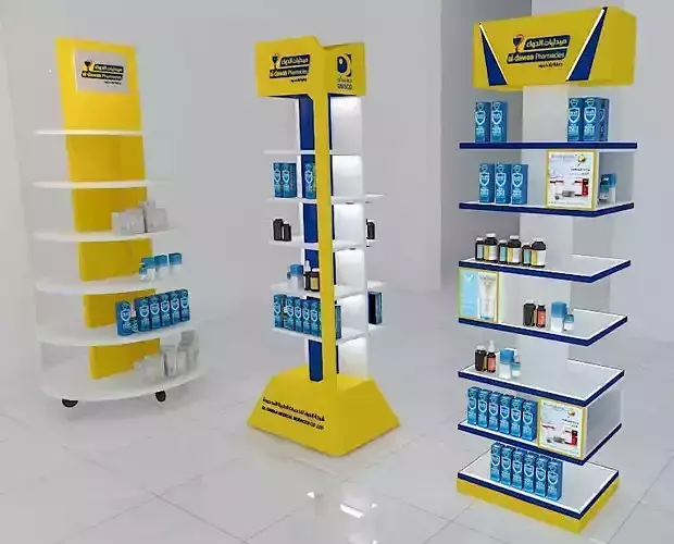 PHARMACY STAND WOOD 876