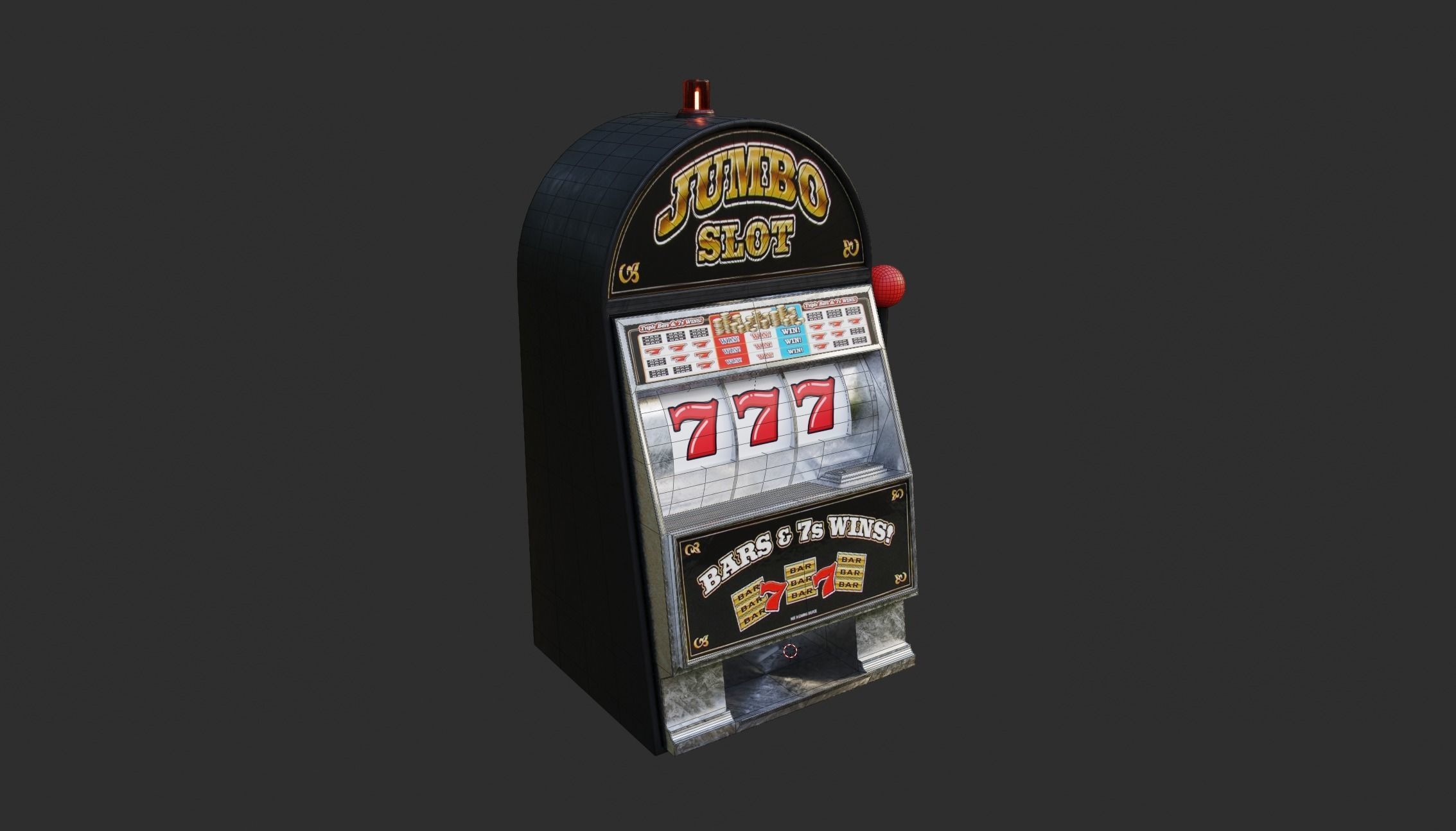 Slot Machine Low-poly 3D model_5