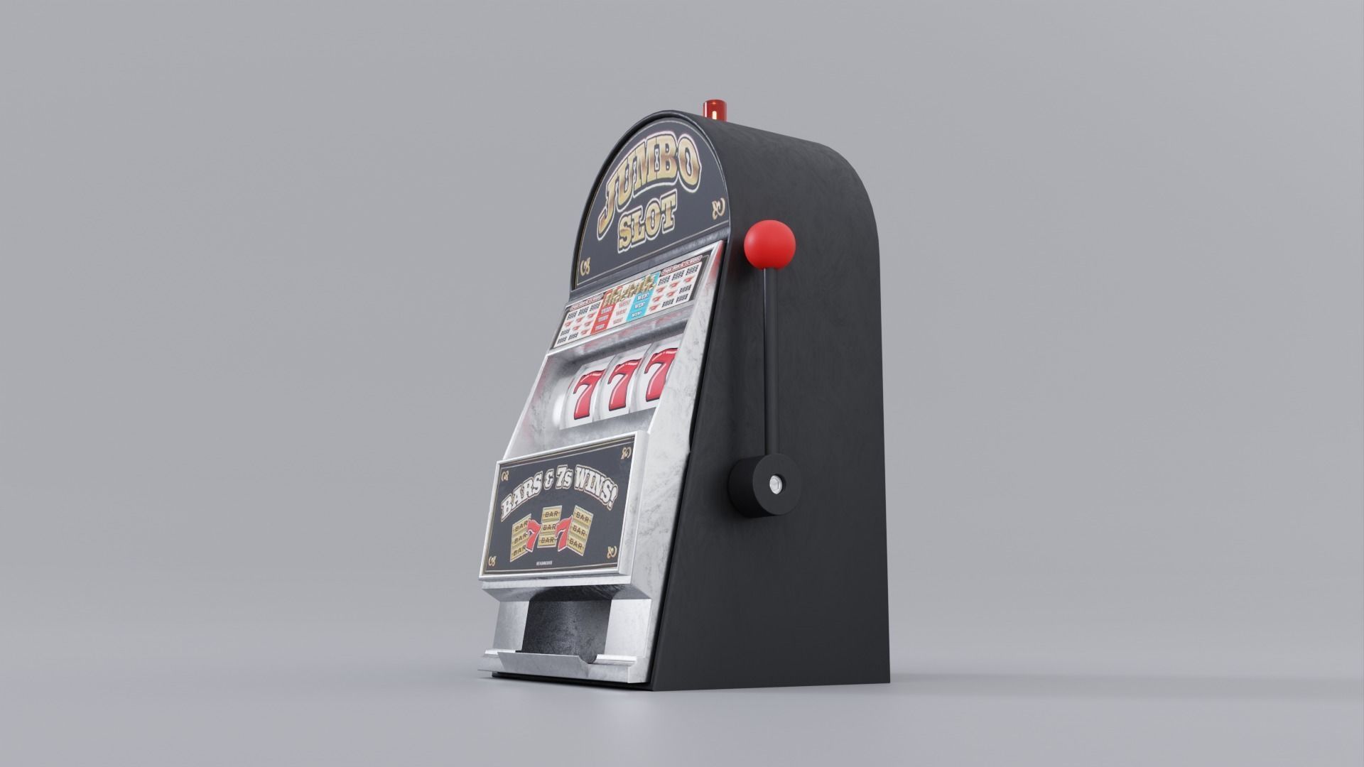 Slot Machine Low-poly 3D model_4