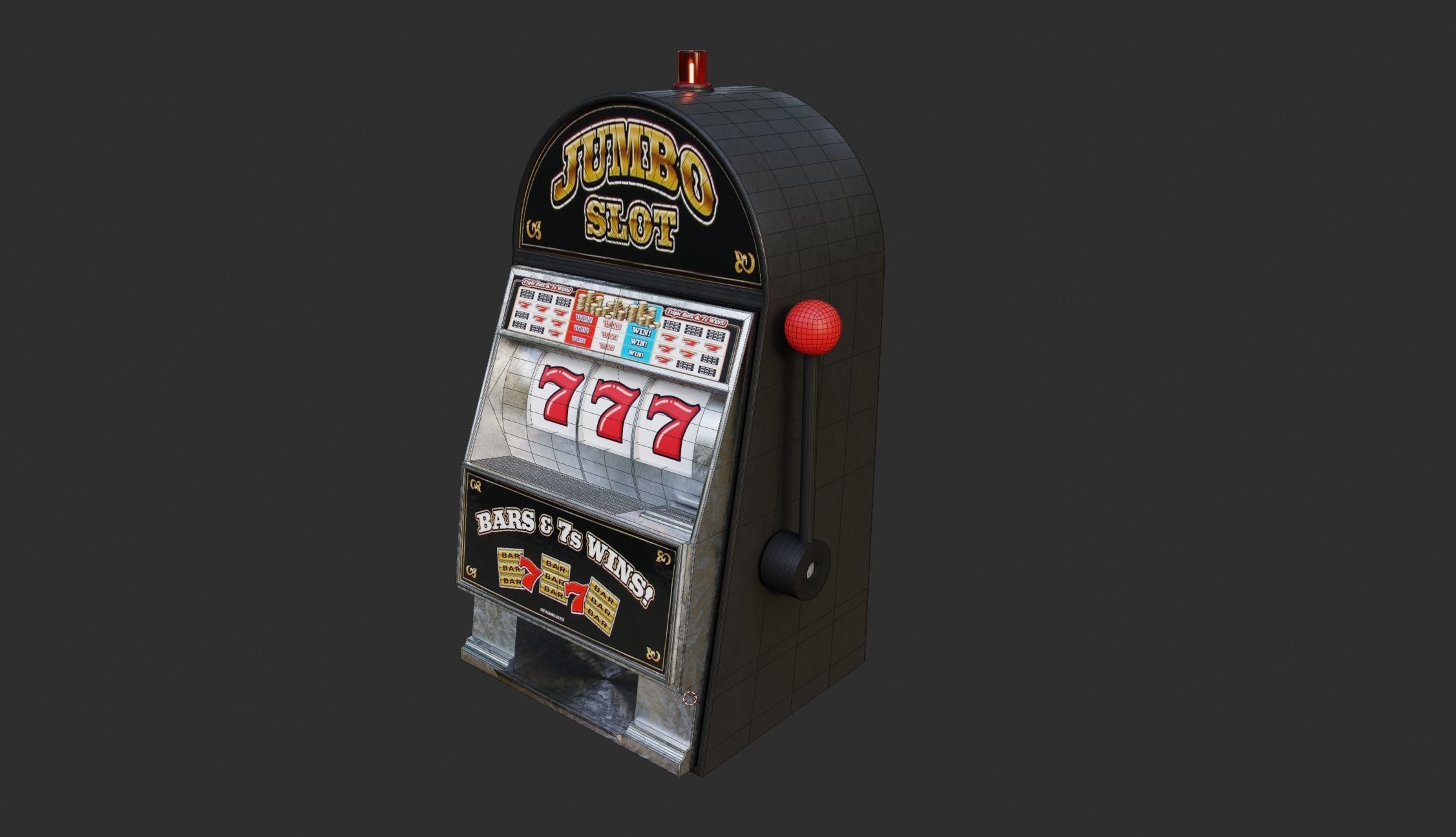 Slot Machine Low-poly 3D model_6
