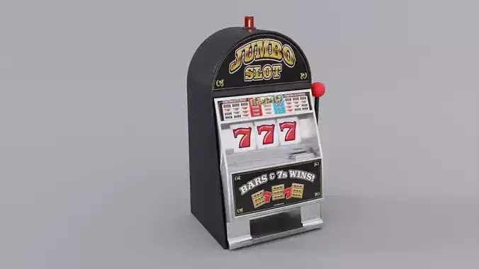 Slot Machine Low-poly 3D model