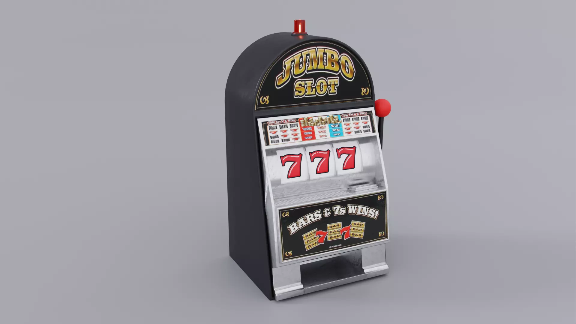 Slot Machine Low-poly 3D model_0
