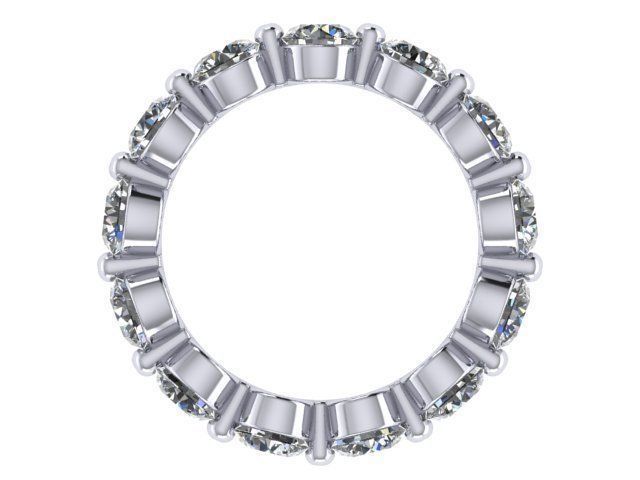 Round Diamonds Eternity Band 3D print model_3