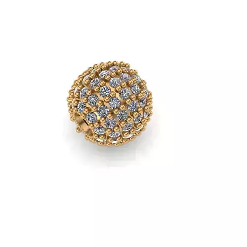jewelry gold ball ring with diamonds