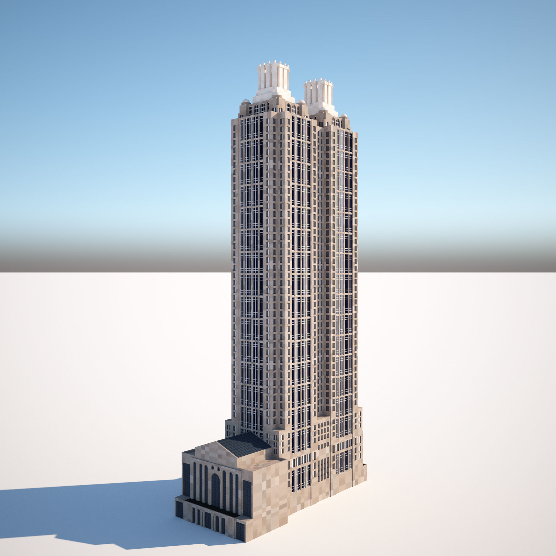 191 Peachtree Tower 3D model_2