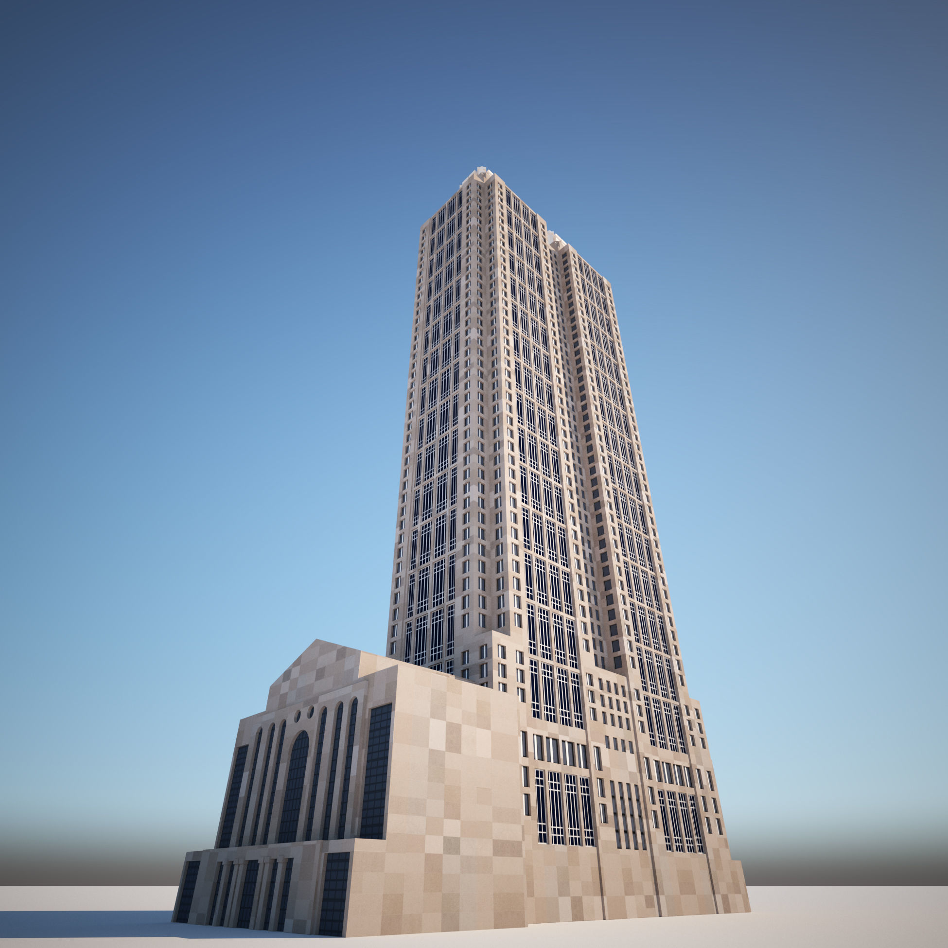 191 Peachtree Tower 3D model_5