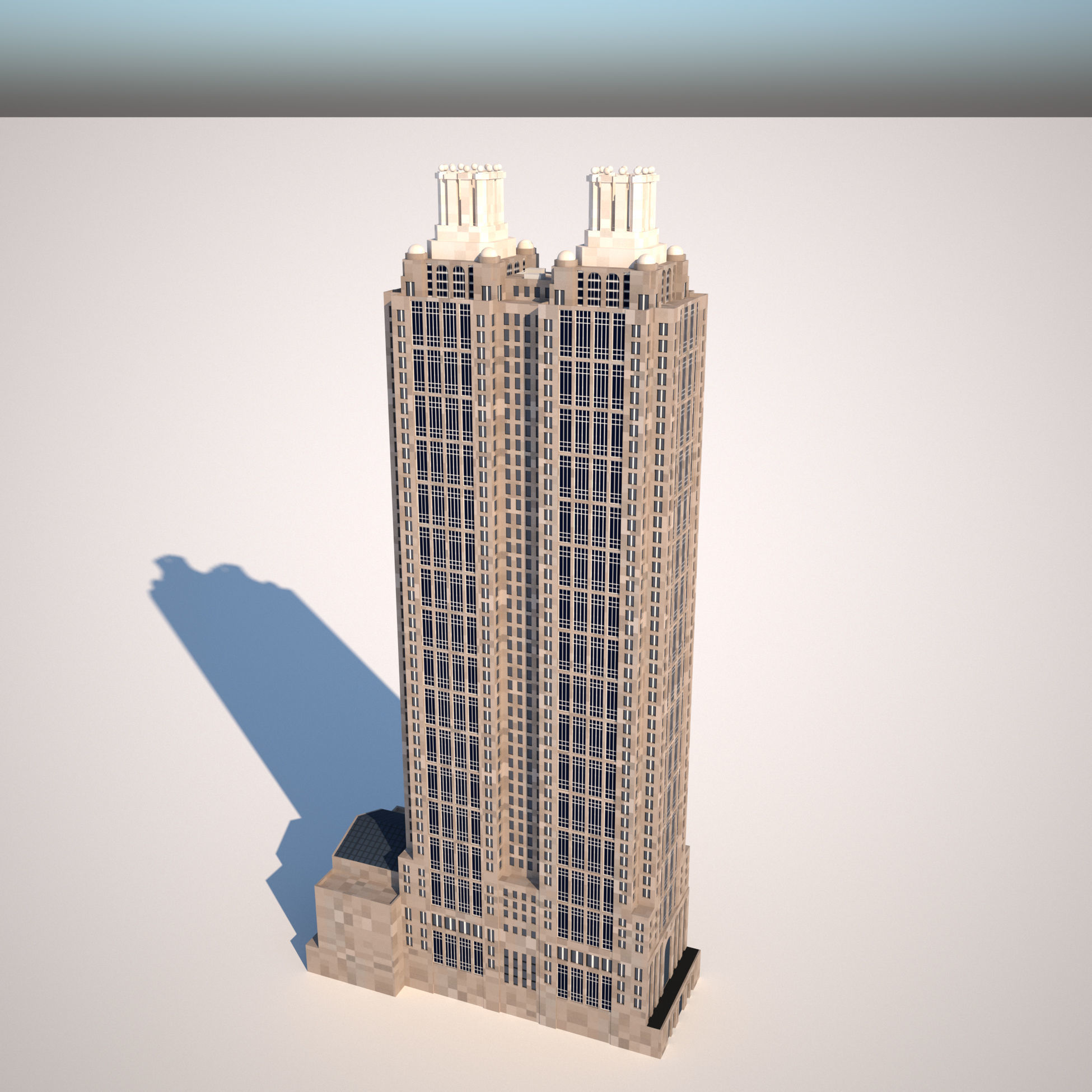 191 Peachtree Tower 3D model_4