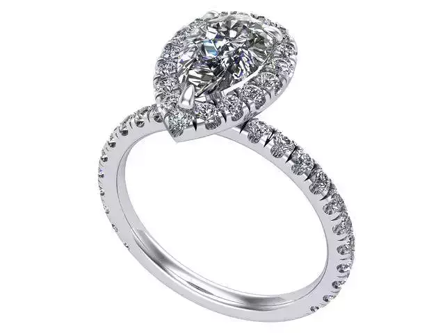 Cushion Pear Diamond Ring 