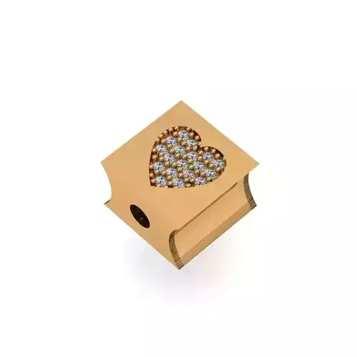Jewelry heart shaped box with diamonds in it 3D print model
