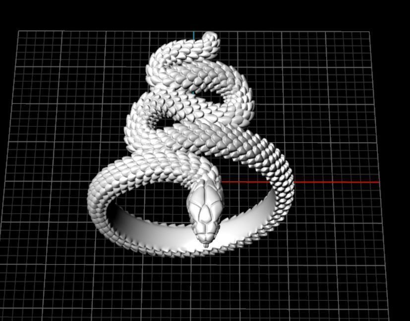 Snake Ring New 3D print model_5