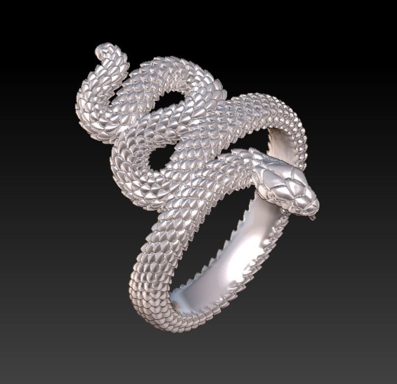 Snake Ring New 3D print model_2