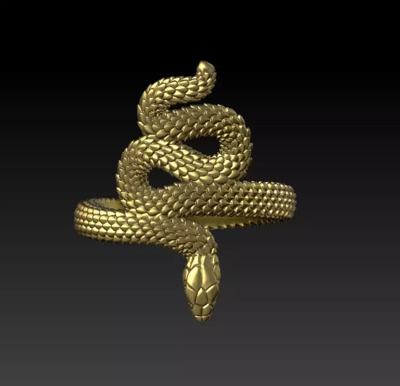 Snake Ring New 3D print model_0