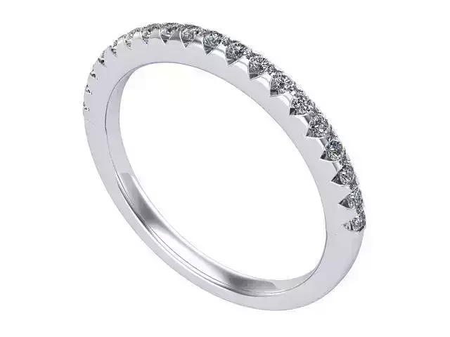Round Diamond Wedding Band