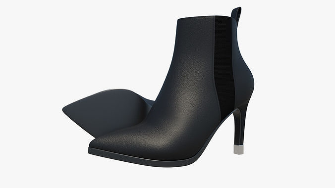 Heels heeled boot Low-poly 3D model