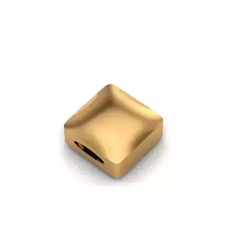 Jewelry square gold plated bead