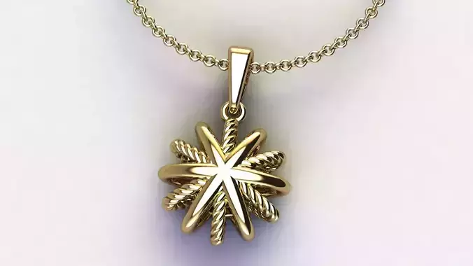 Starburst Pendant size 10 mm