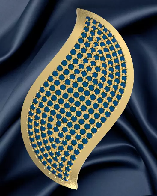pendant gold on satin fabric Free 3D print model