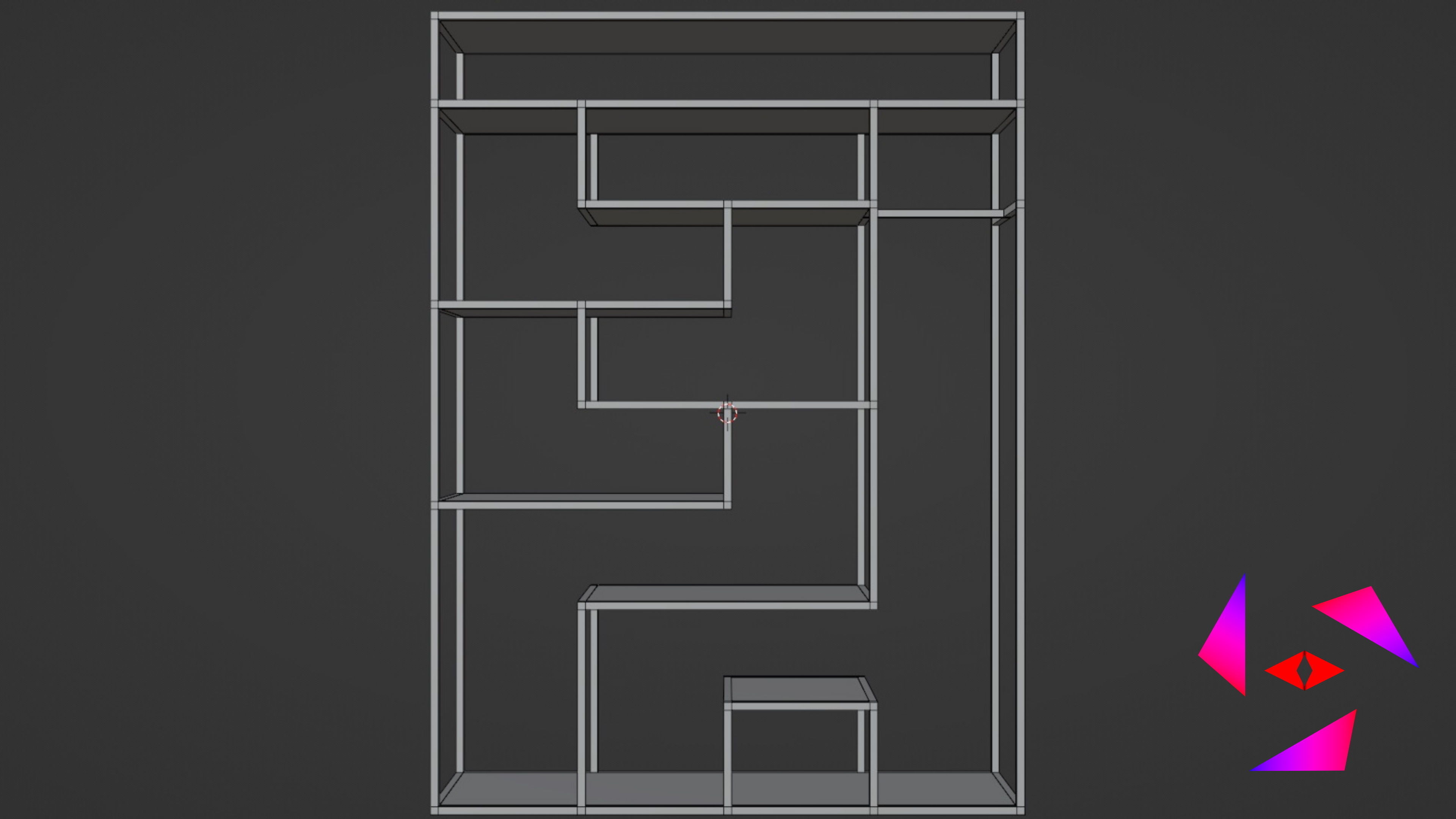 Shelf on the floor with a hanger Free 3D model_9