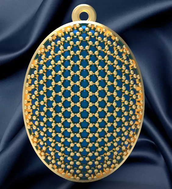 pendant gold and Free 3D print model