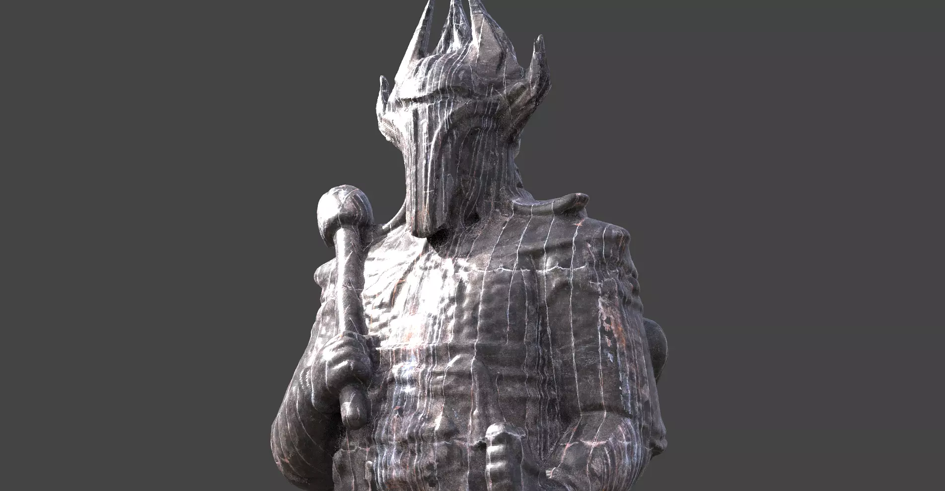 Dwarf Statue Ancient 2  3D model_0