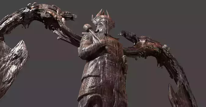 Ancient Giant Statue 2 3D model