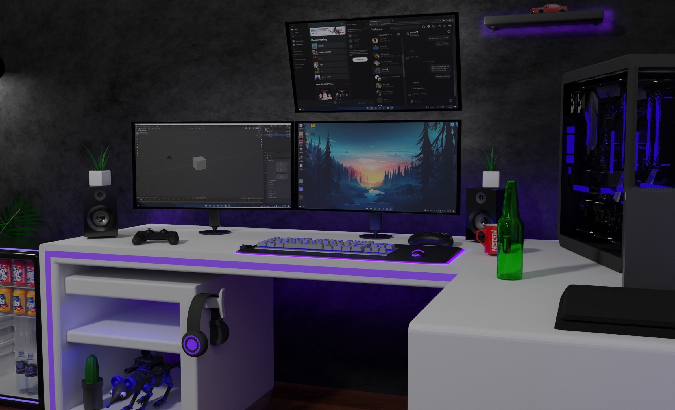 Gaming Room 3D model_3