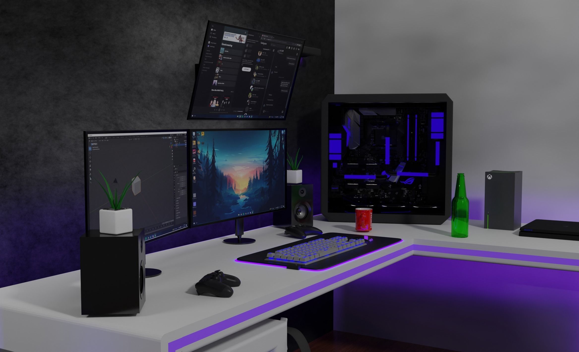 Gaming Room 3D model_2
