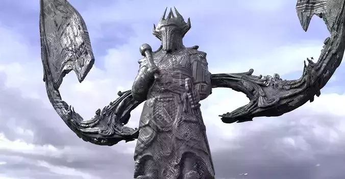 Ancient Giant Statue 3  3D model
