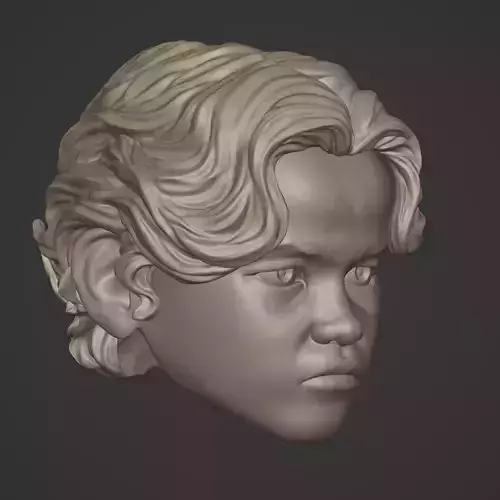 Child Boba Fett Head Sculpt 3D print model