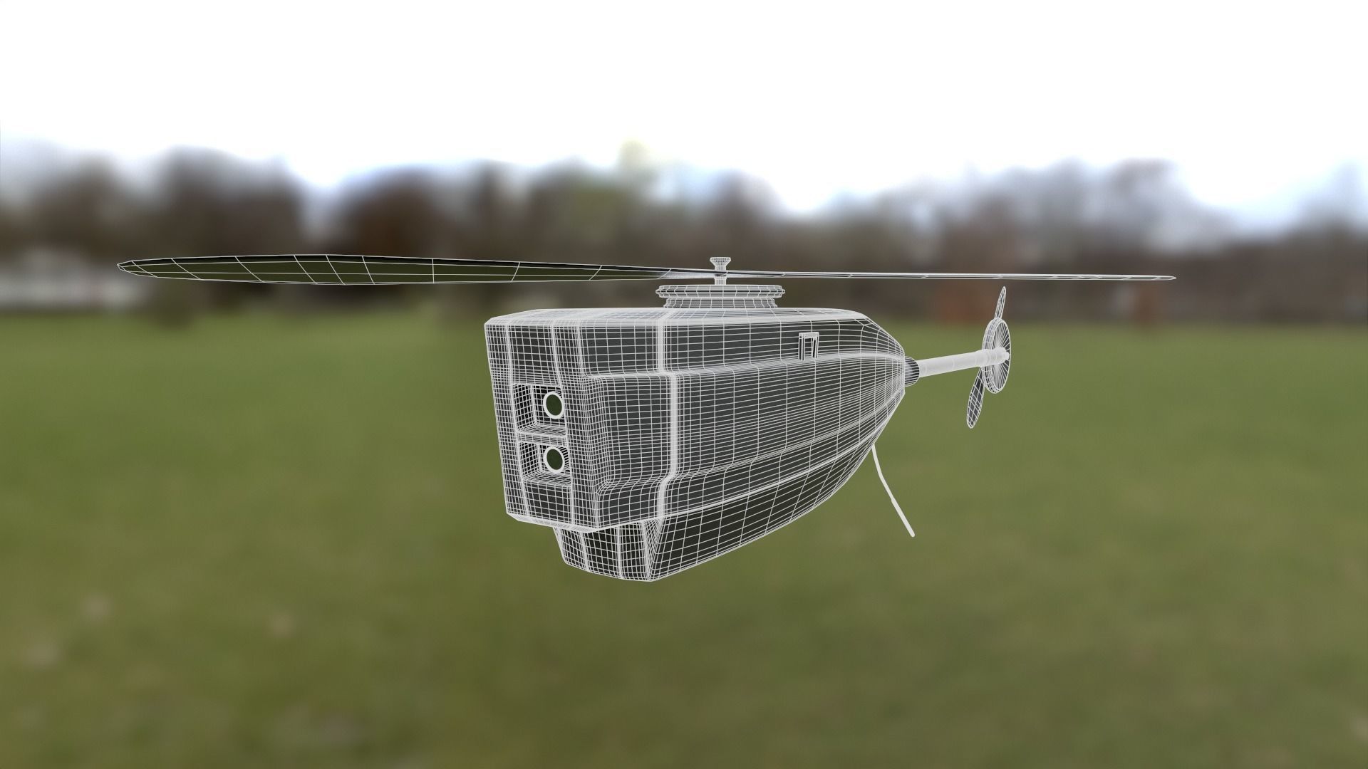 Black Hornet Nano UAV Micro Drone 3D model_22