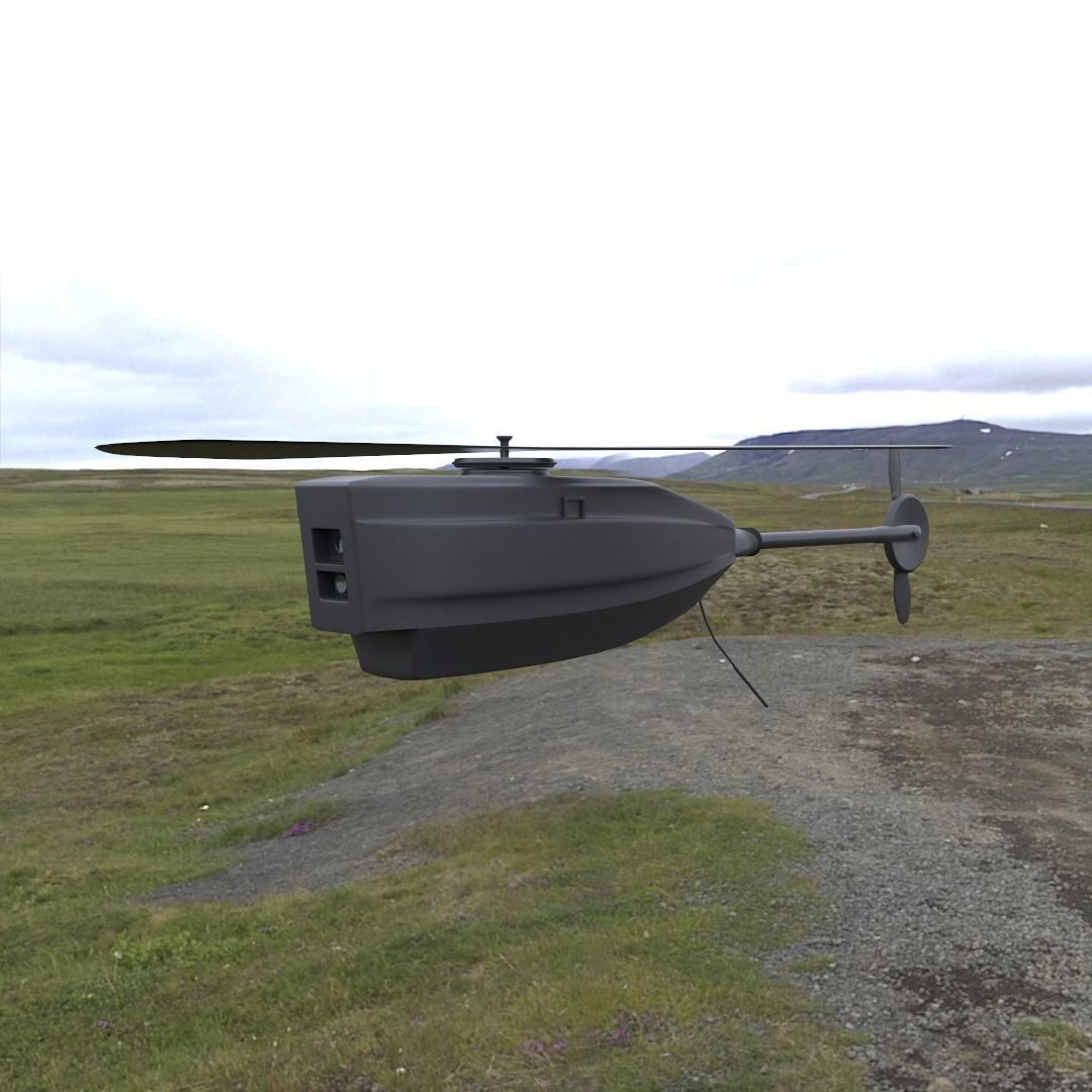 Black Hornet Nano UAV Micro Drone 3D model_4