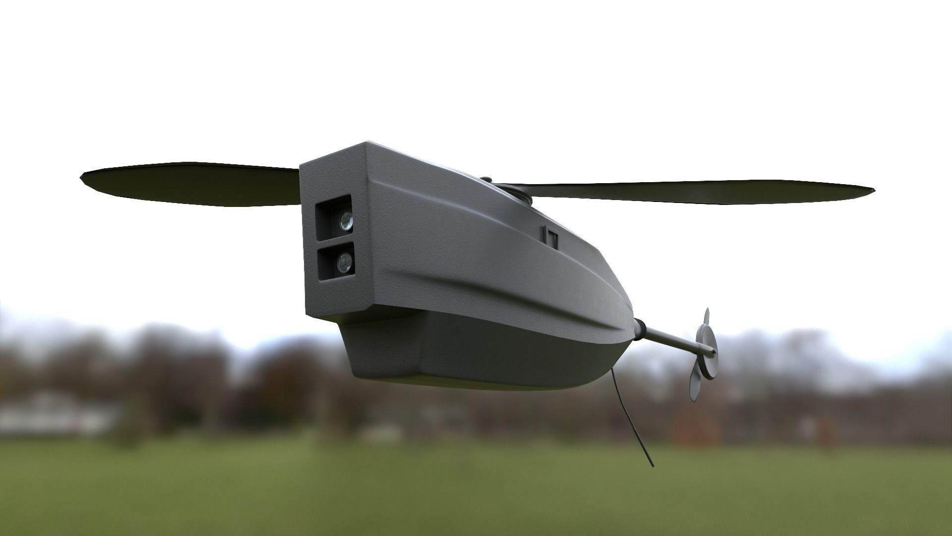 Black Hornet Nano UAV Micro Drone 3D model_5