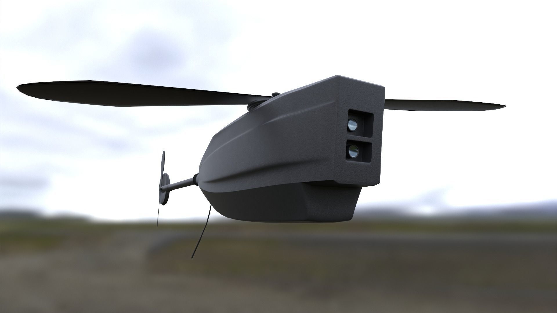 Black Hornet Nano UAV Micro Drone 3D model_6