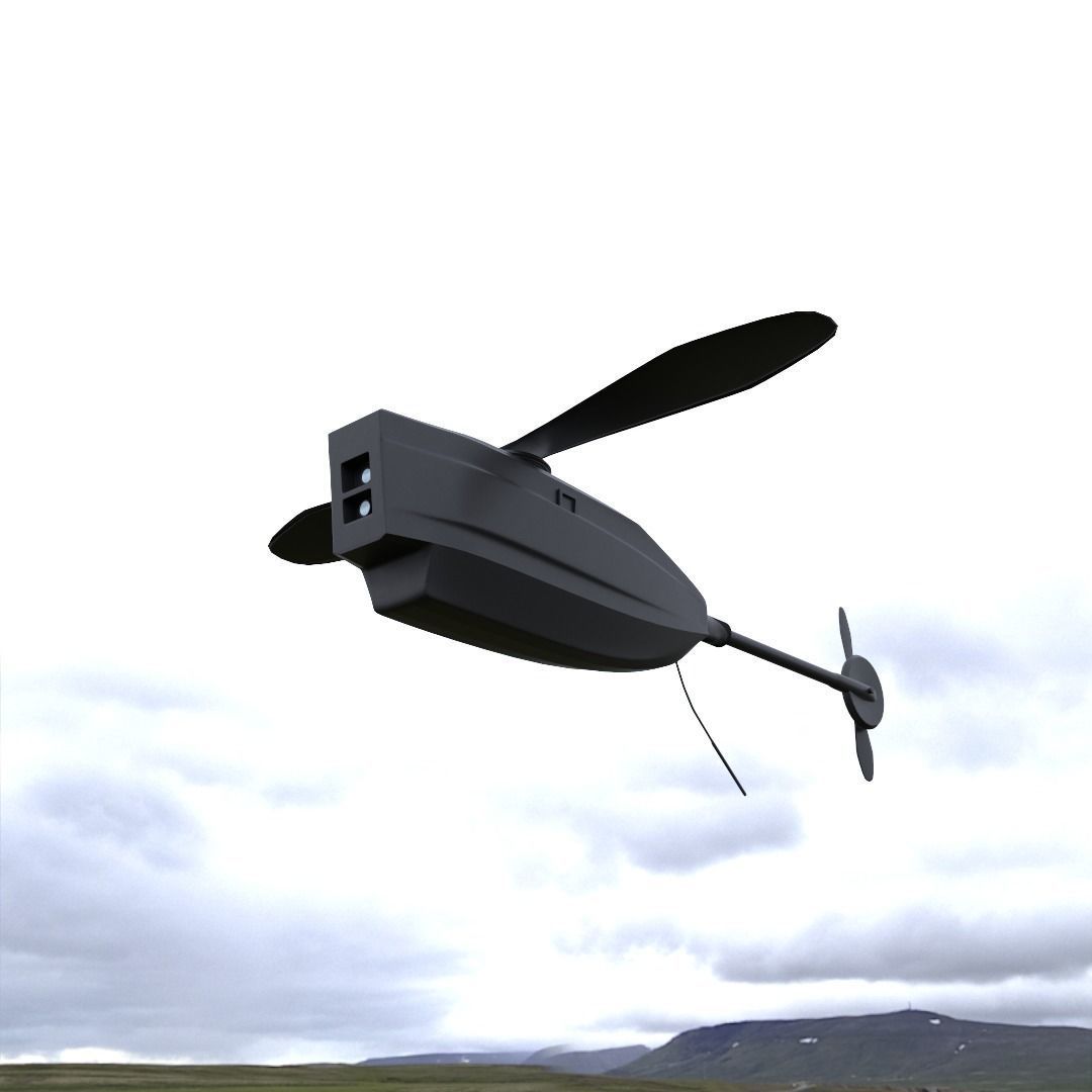 Black Hornet Nano UAV Micro Drone 3D model_2