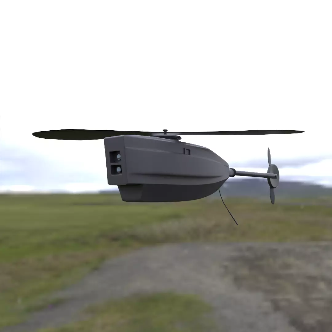 Black Hornet Nano UAV Micro Drone 3D model_0