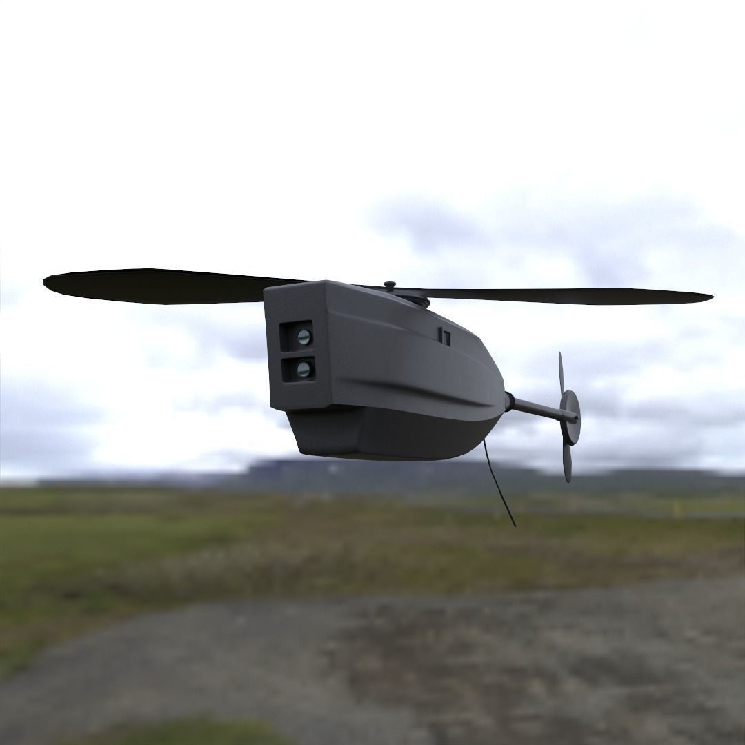 Black Hornet Nano UAV Micro Drone 3D model_1